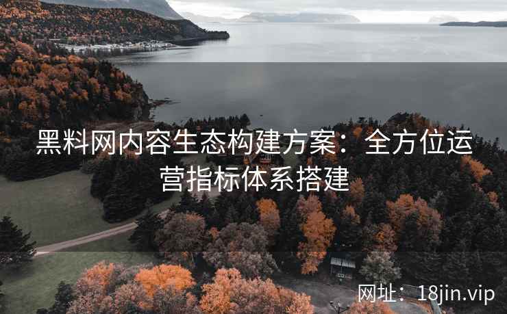 黑料网内容生态构建方案：全方位运营指标体系搭建